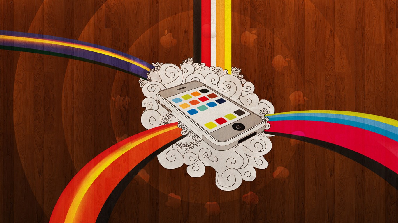 Apple Creative Design Wallpaper #5 - 1366x768