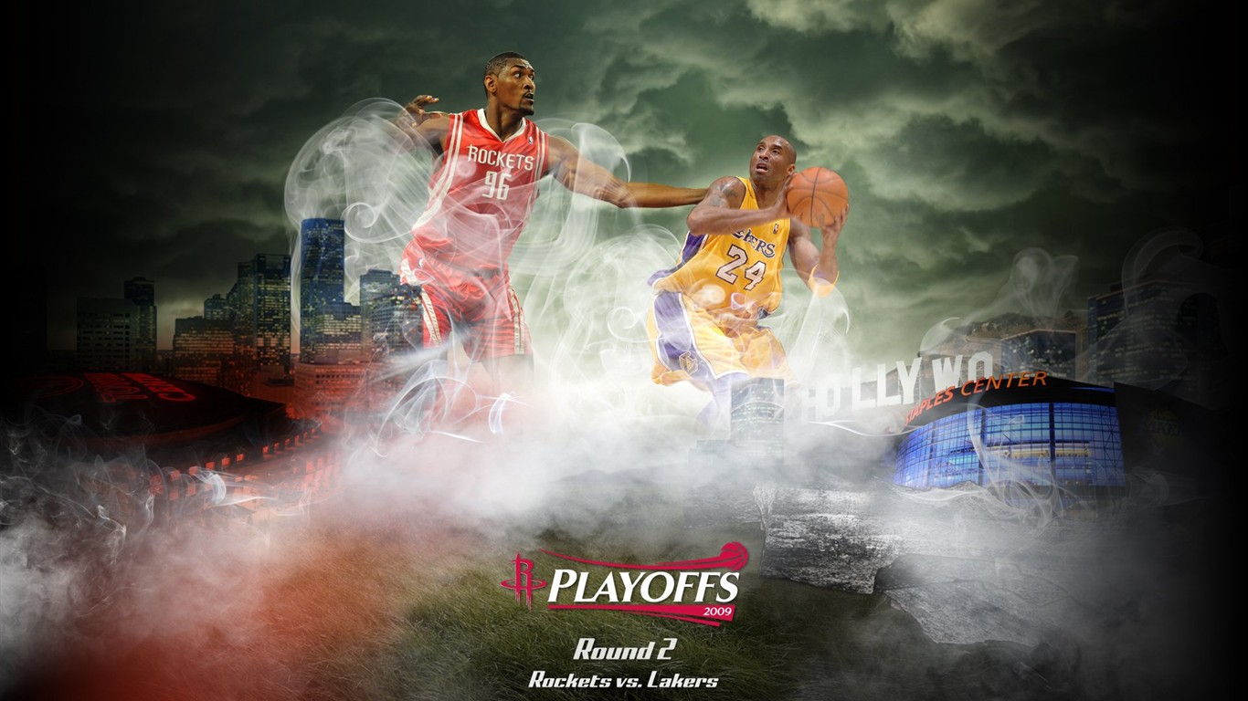 NBA火箭隊2009季后賽壁紙 #2 - 1366x768