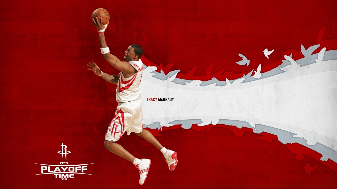 NBA Houston Rockets 2009 Playoff-Tapete #6 - 1366x768