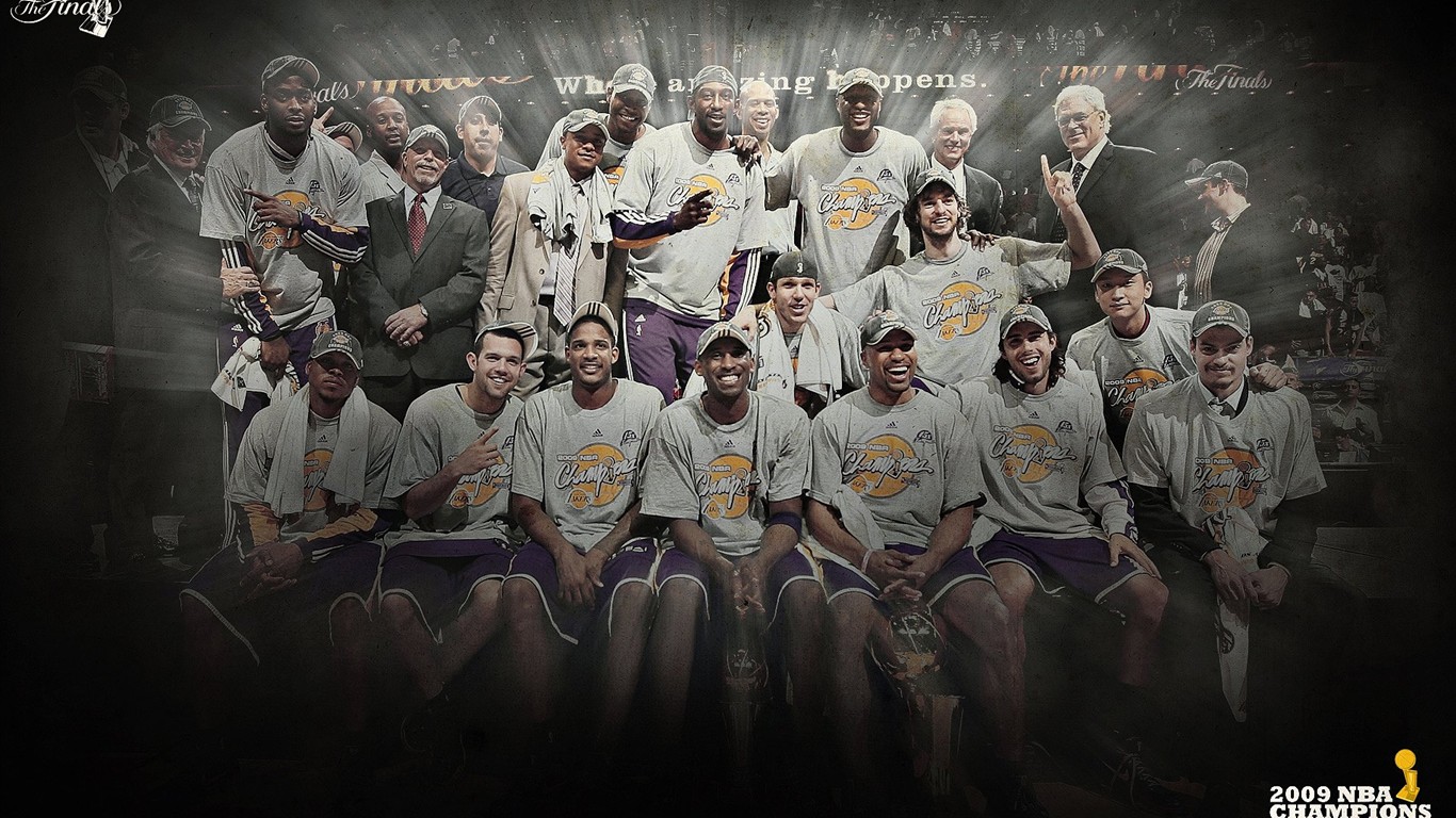 NBA2009總冠軍湖人隊壁紙 #2 - 1366x768
