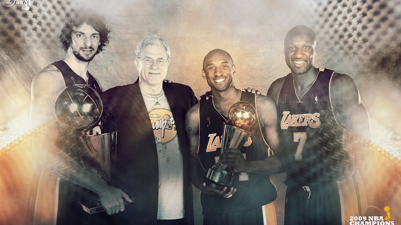 NBA2009總冠軍湖人隊壁紙 #7 - 1366x768