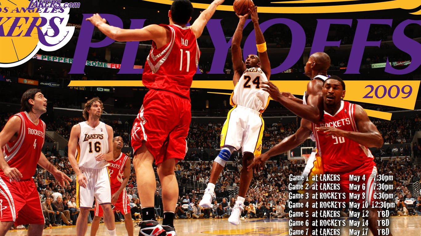 NBA2009總冠軍湖人隊壁紙 #9 - 1366x768