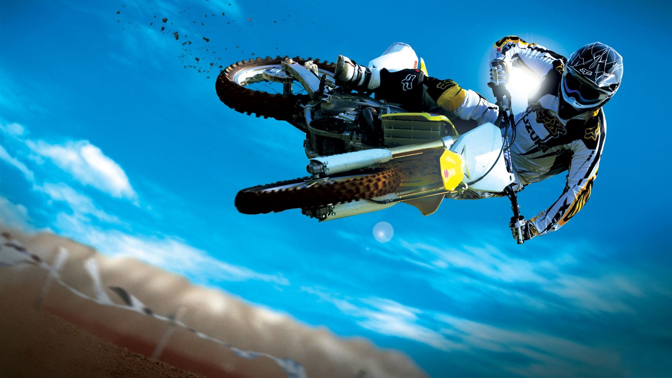 Off-road Motorcycle HD Wallpaper (2) #23 - 1366x768