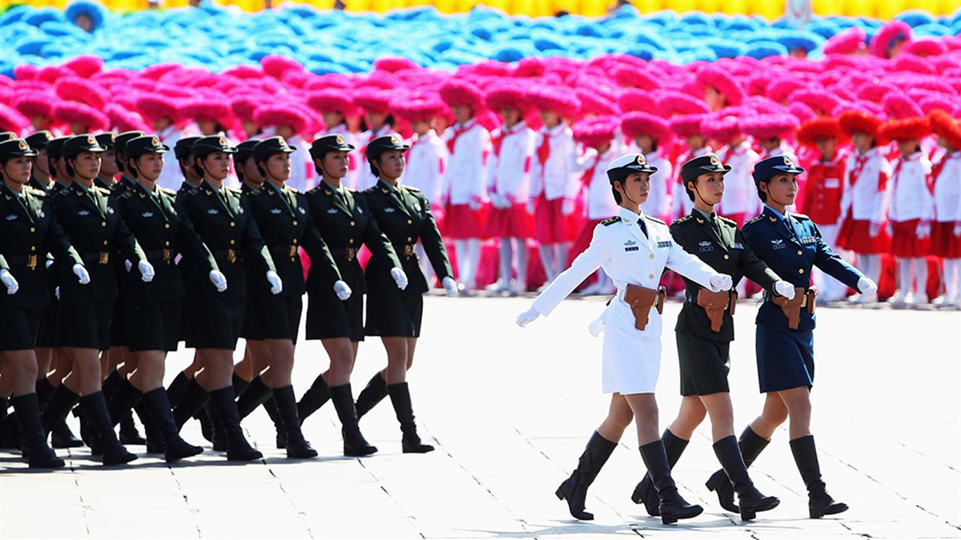 National Day military parade wallpaper albums #10 - 1366x768