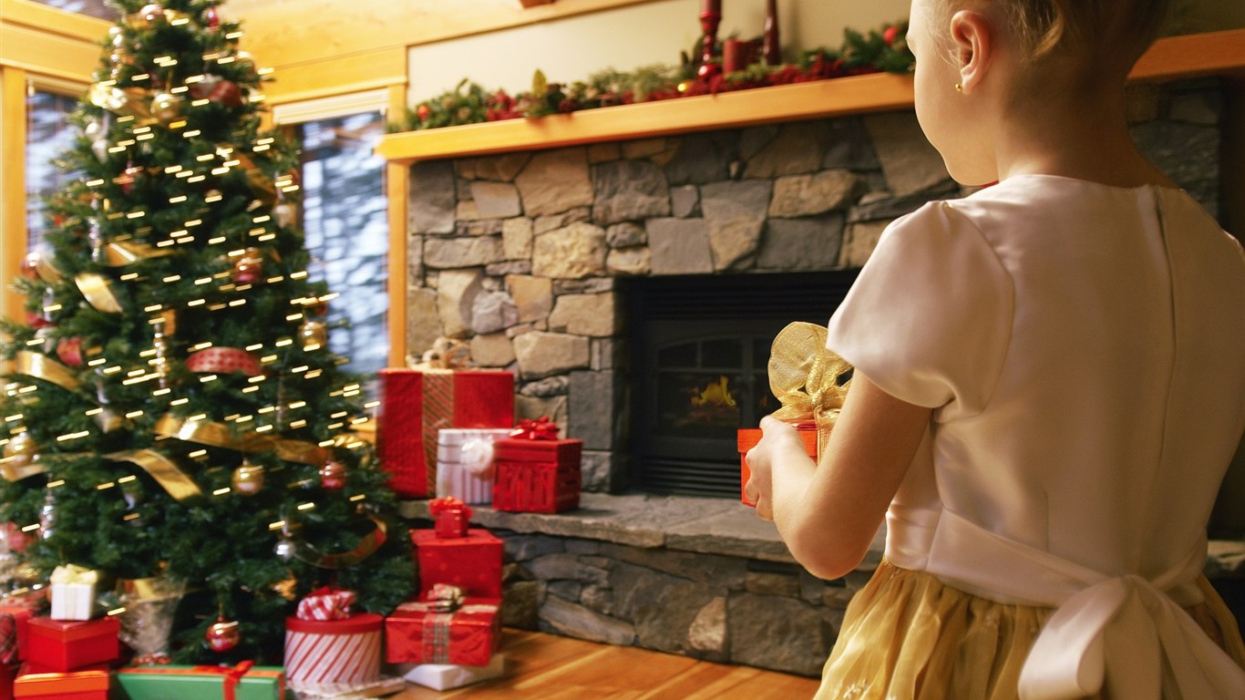 Die Menschen feiern Weihnachten Home Wallpaper #26 - 1366x768