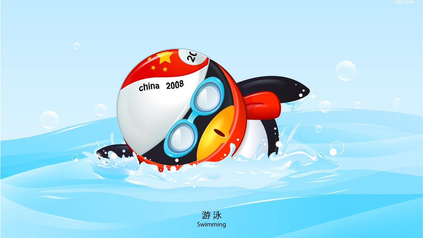 QQ olympijské sporty téma wallpaper #9 - 1366x768