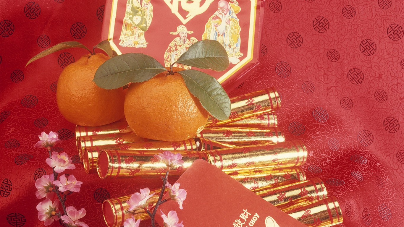 中國風之紅色喜慶壁紙 #19 - 1366x768