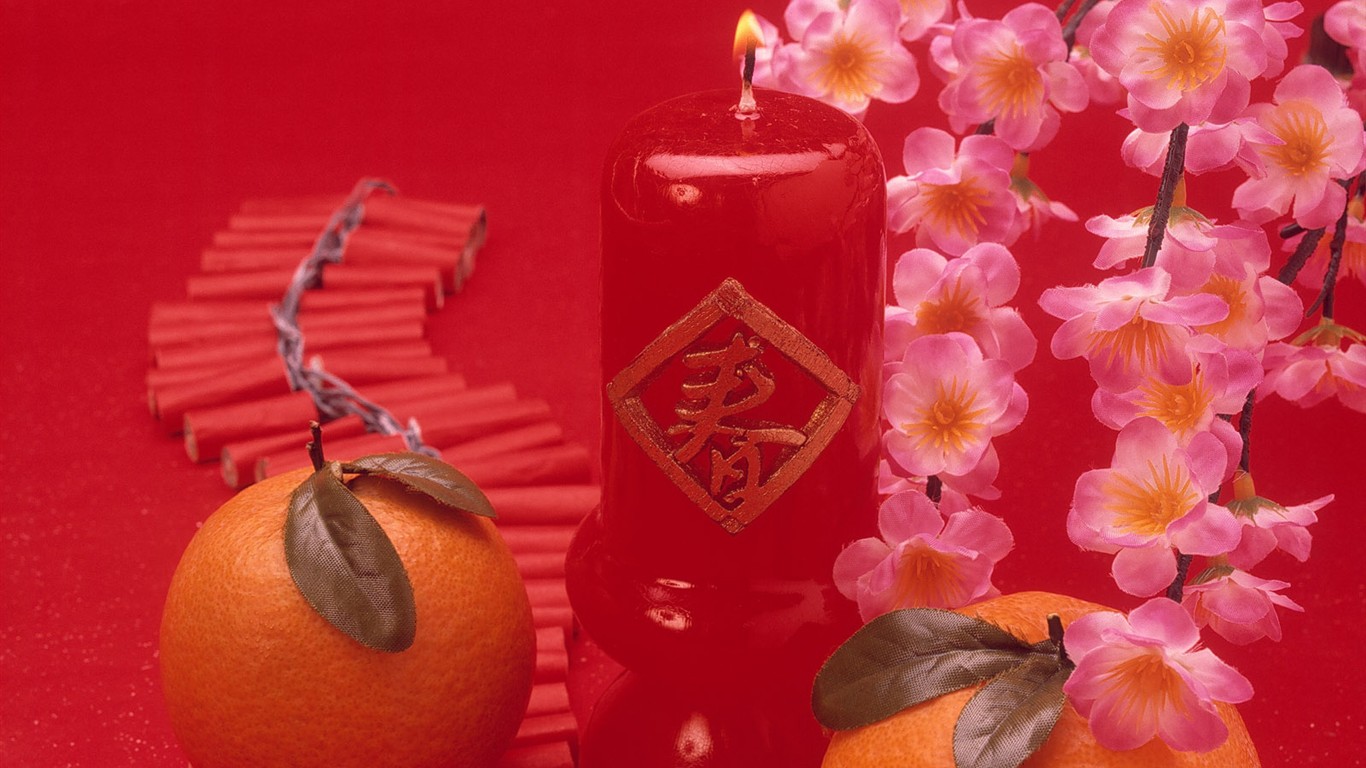 中國風之紅色喜慶壁紙 #21 - 1366x768