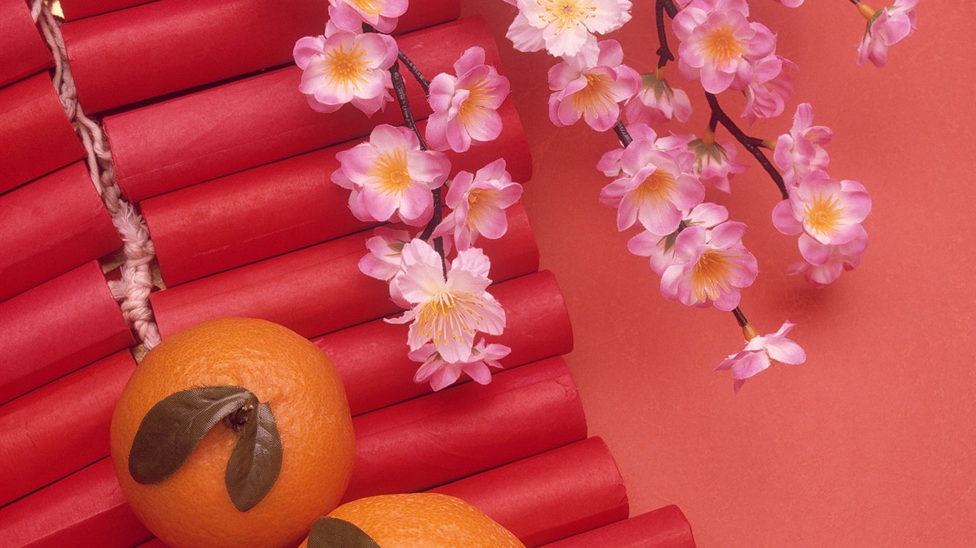 China Wind festive red wallpaper #30 - 1366x768