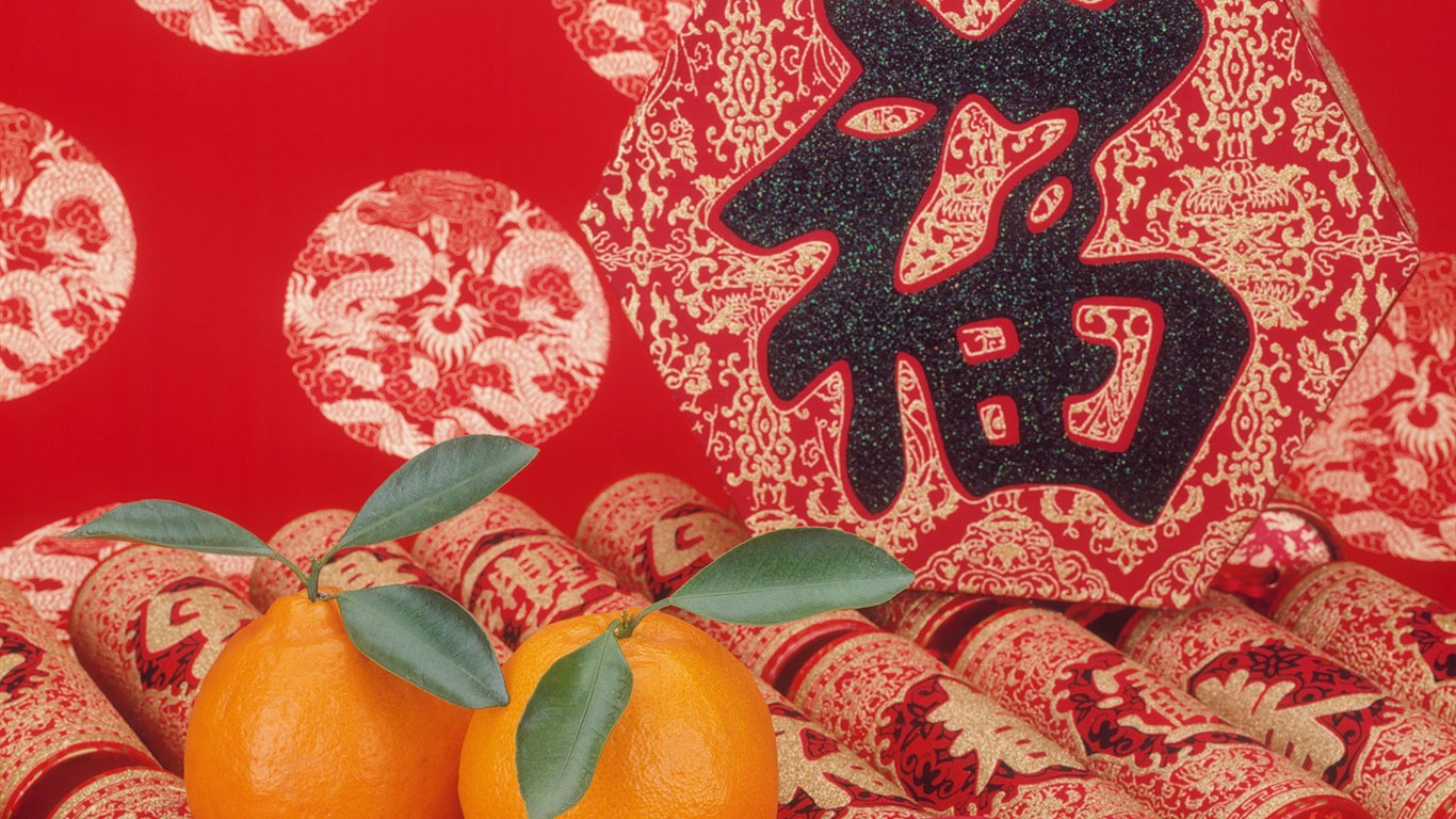중국 바람 축제 붉은 벽지 #34 - 1366x768