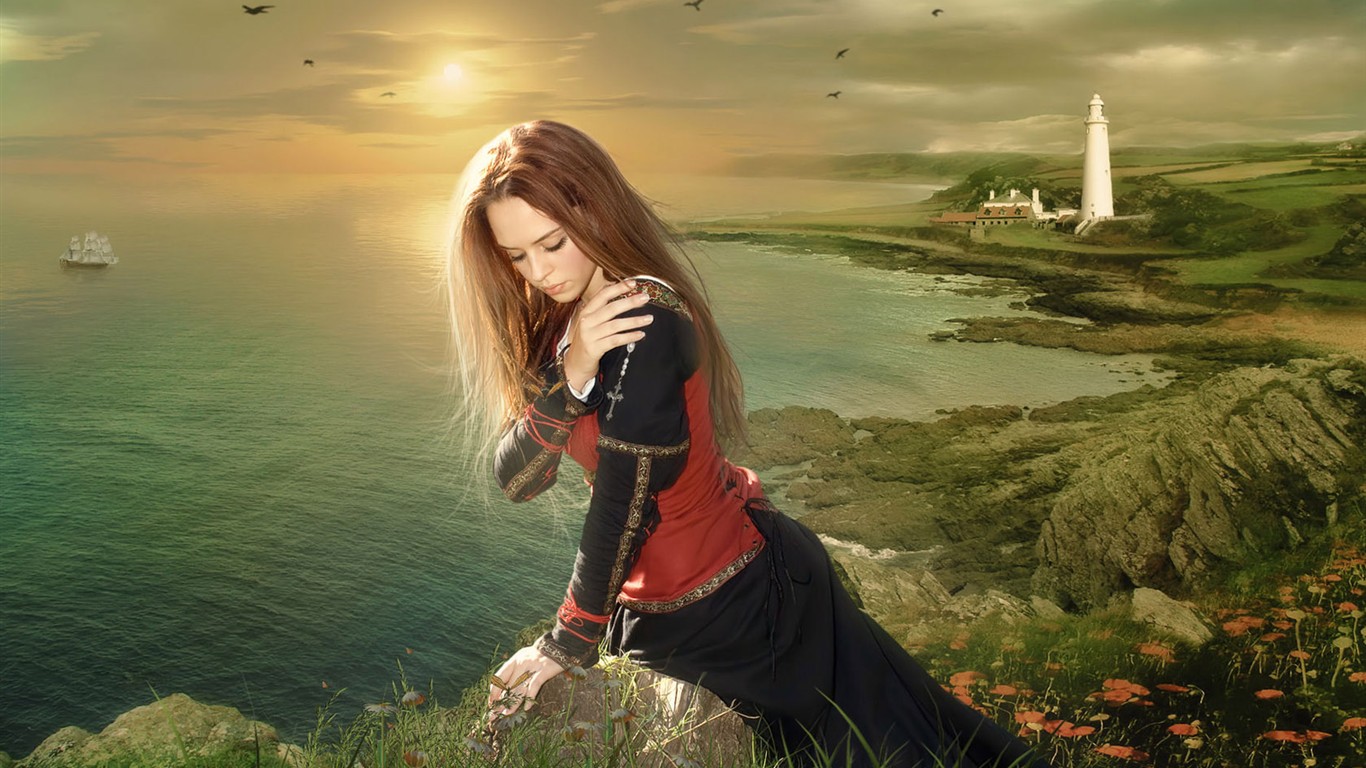 Titusboy女性壁紙 #1 - 1366x768