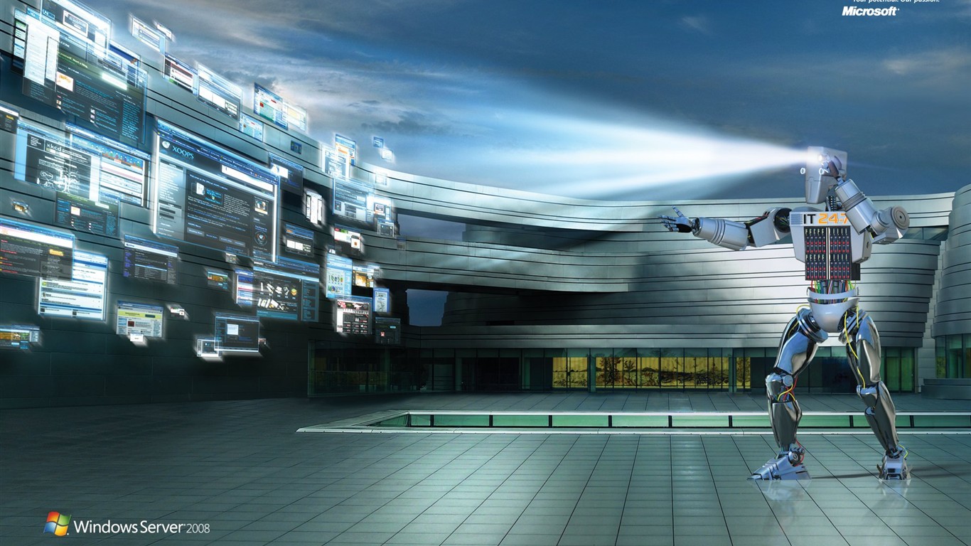 Windows IT機器人廣告 #2 - 1366x768