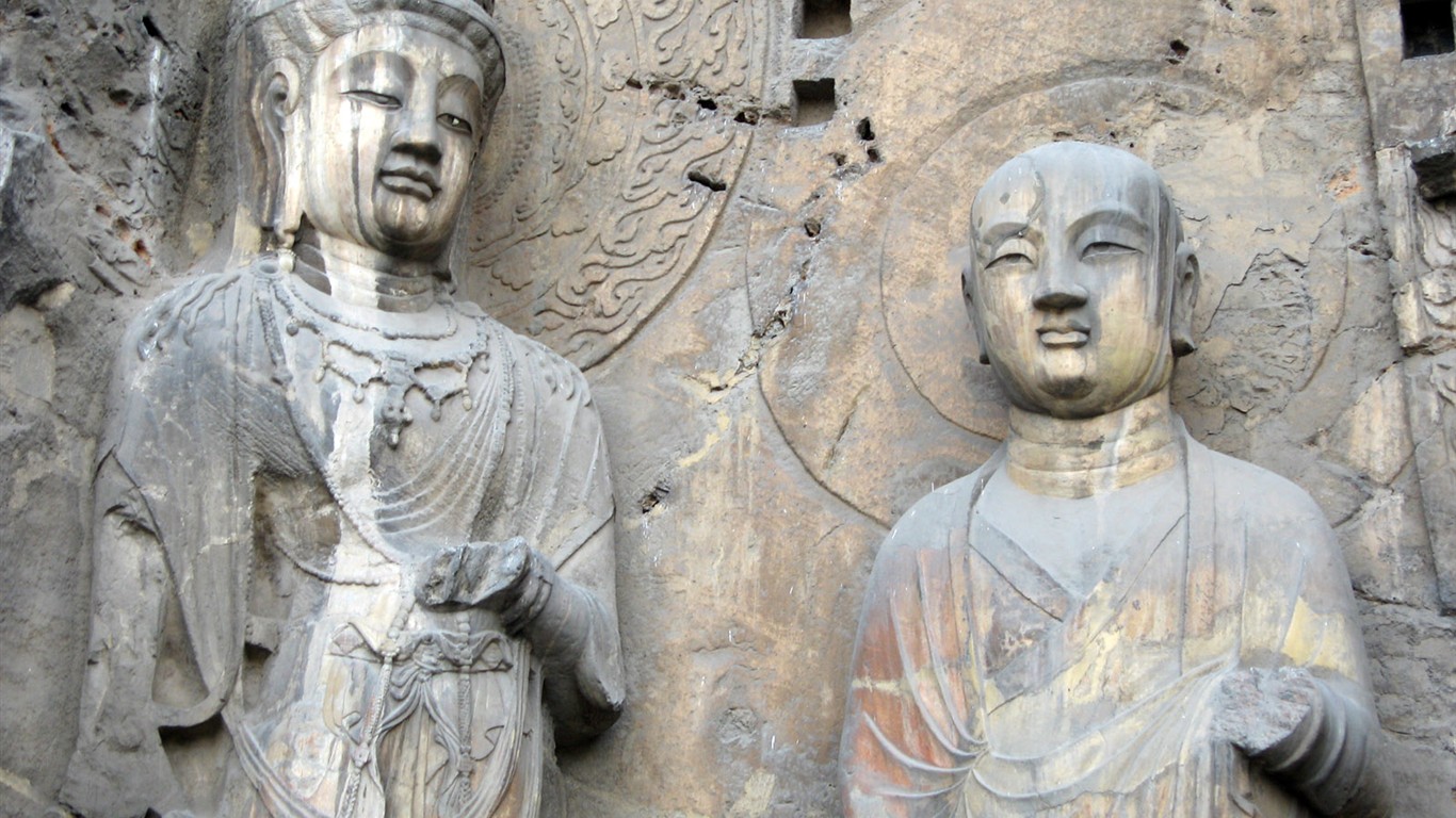 Luoyang, Longmen jeskyně Wallpaper #15 - 1366x768