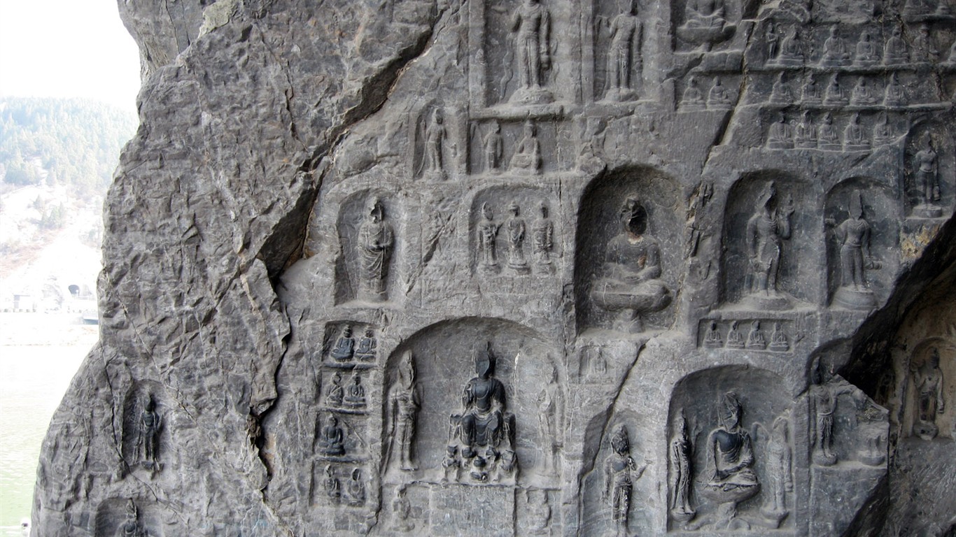 Luoyang, Longmen jeskyně Wallpaper #19 - 1366x768