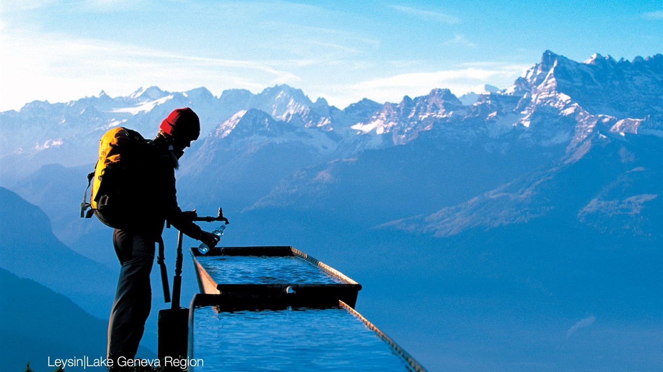 Suiza fondos de escritorio de lugares de interés turístico de verano #6 - 1366x768