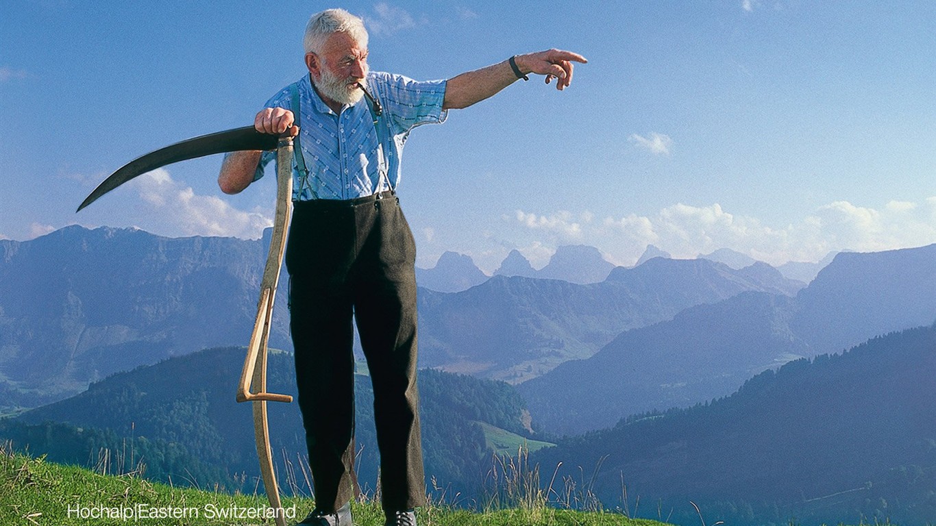 Suiza fondos de escritorio de lugares de interés turístico de verano #11 - 1366x768