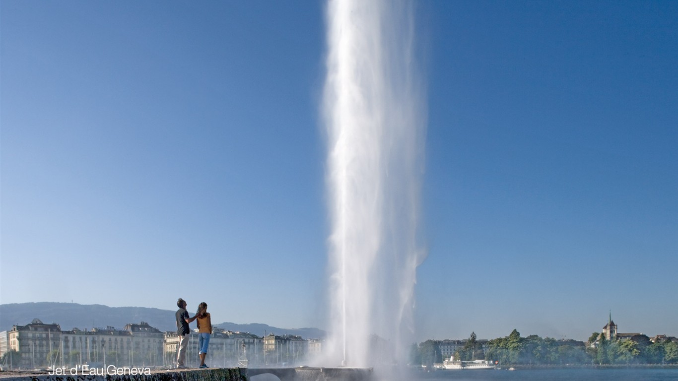 Suiza fondos de escritorio de lugares de interés turístico de verano #12 - 1366x768