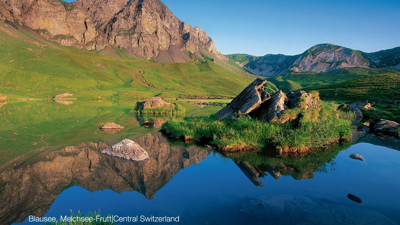 Suiza fondos de escritorio de lugares de interés turístico de verano #14 - 1366x768