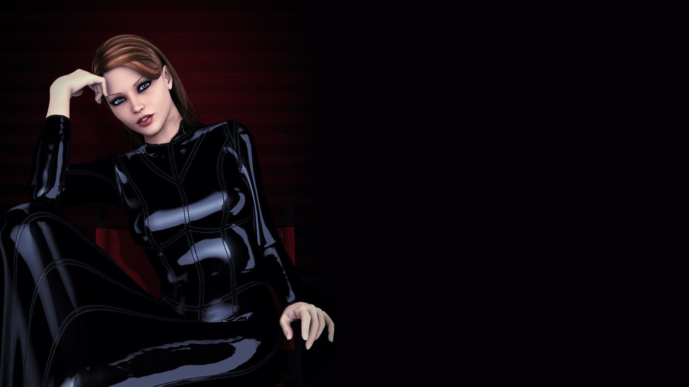 寬屏三D女性壁紙 #4 - 1366x768