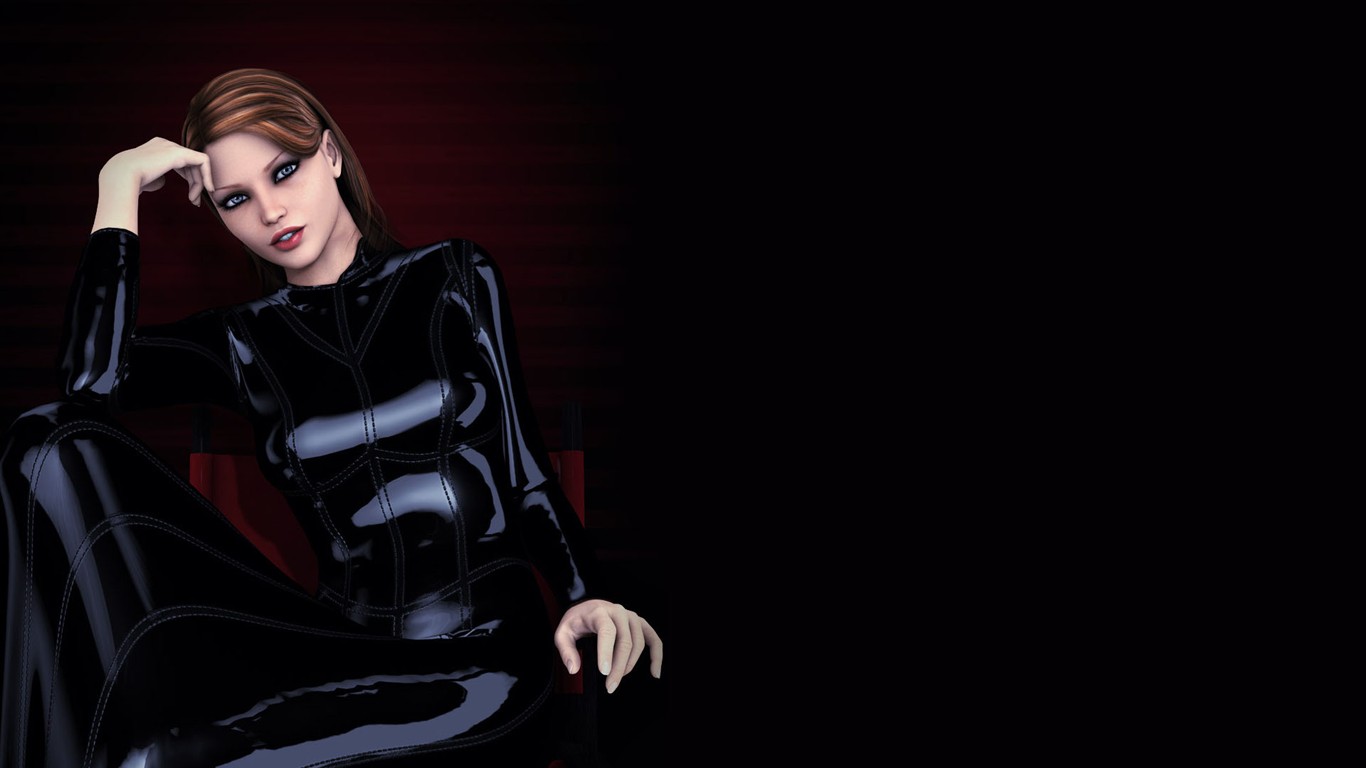 Widescreen Wallpaper 3D Female #4 - 1366x768