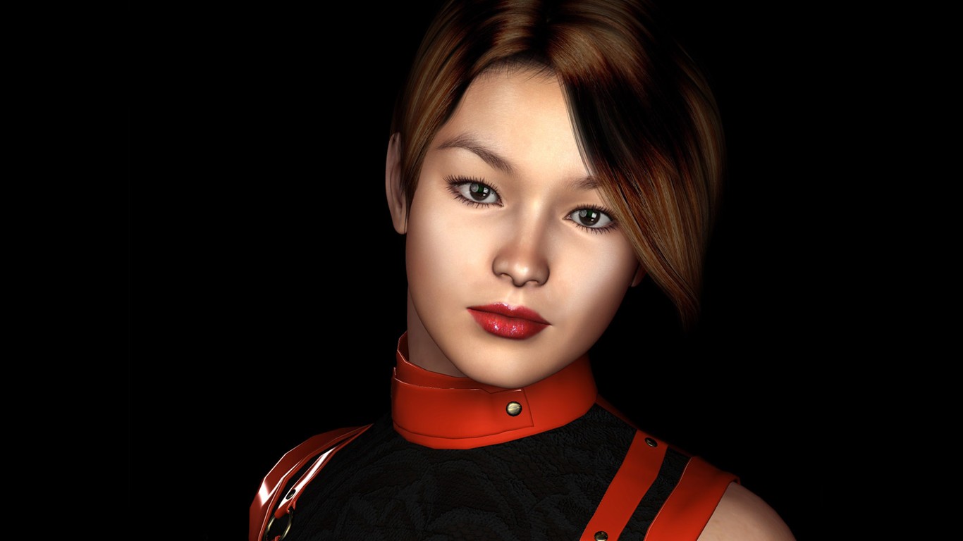 Widescreen Wallpaper 3D Female #26 - 1366x768