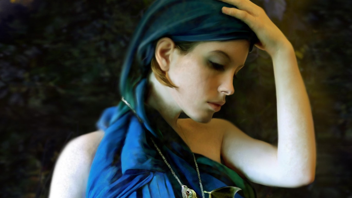 奇幻女性CG插畫壁紙 #12 - 1366x768
