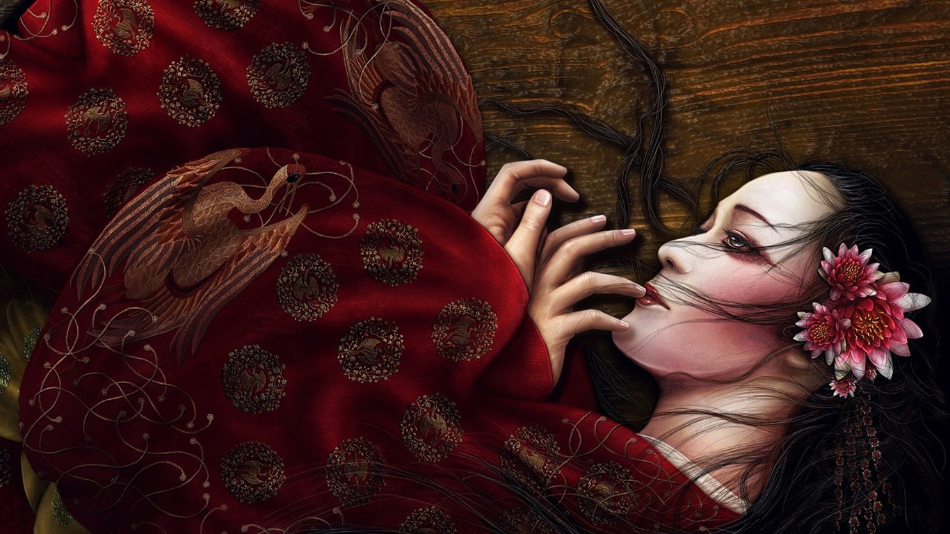 奇幻女性CG插畫壁紙 #25 - 1366x768