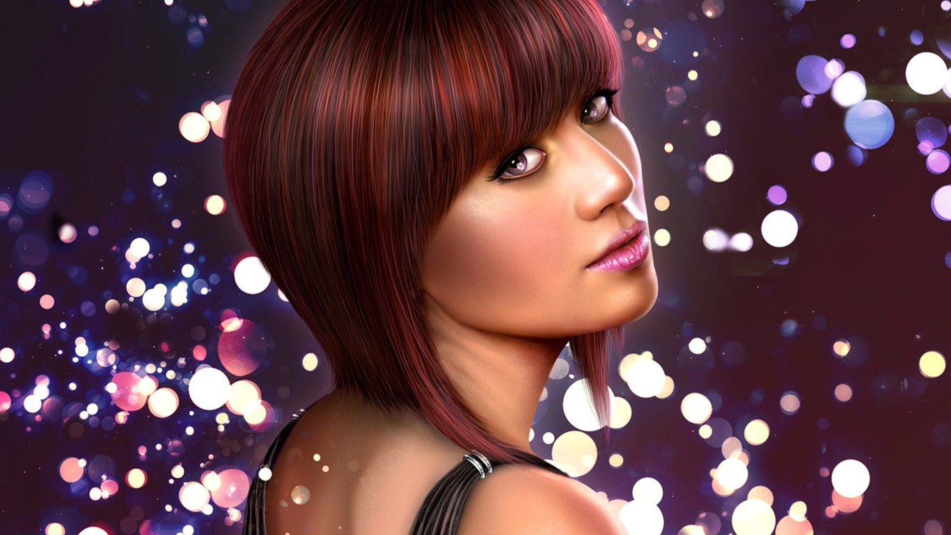 CG ilustrace ženy wallpaper fantasy #26 - 1366x768