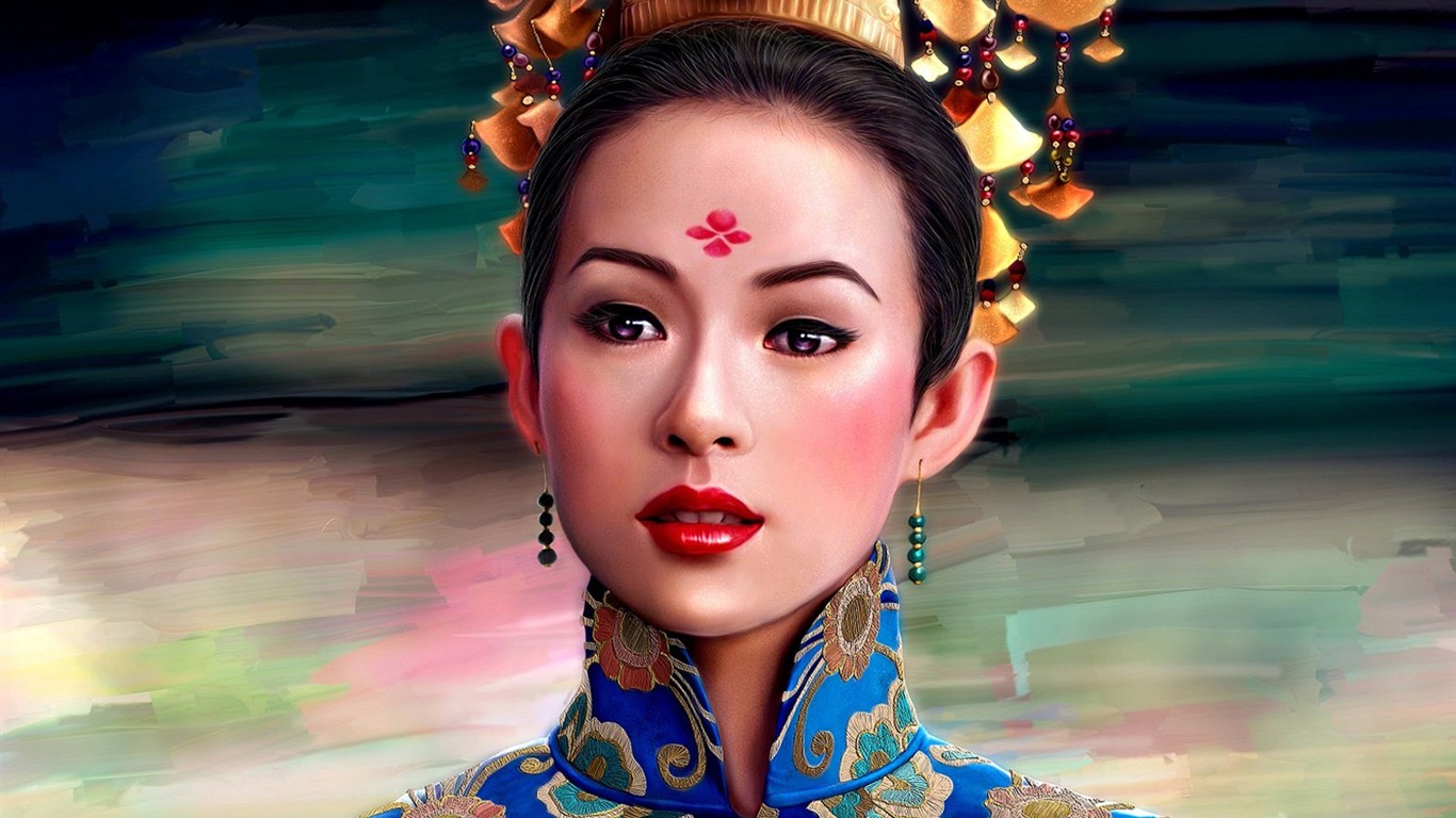 奇幻女性CG插畫壁紙 #27 - 1366x768