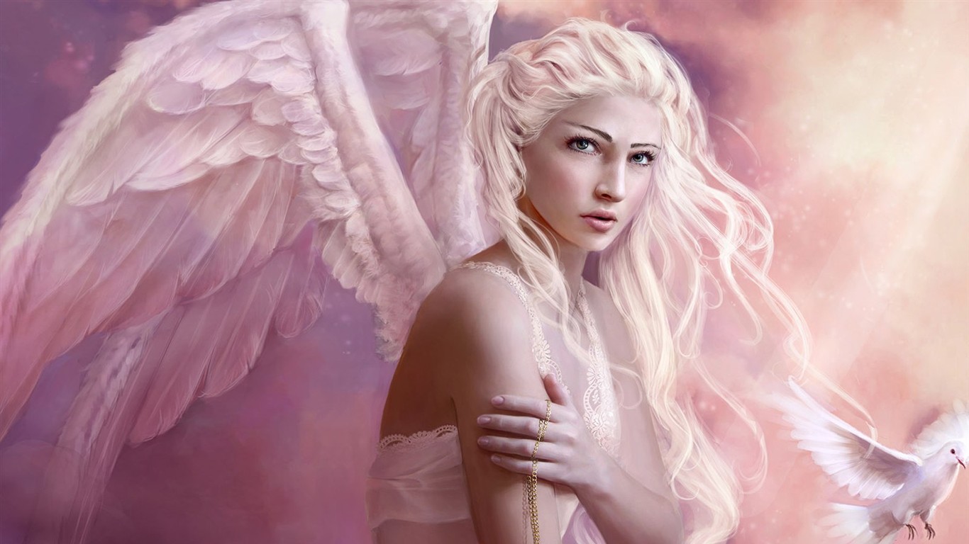 CG ilustrace ženy wallpaper fantasy #32 - 1366x768