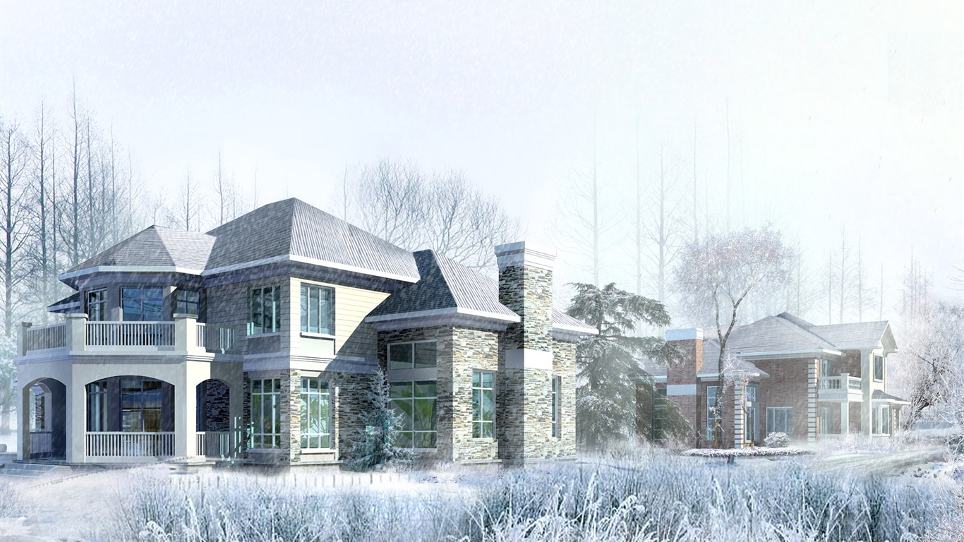 Vliv krajiny na plochu HD architektury #2 - 1366x768