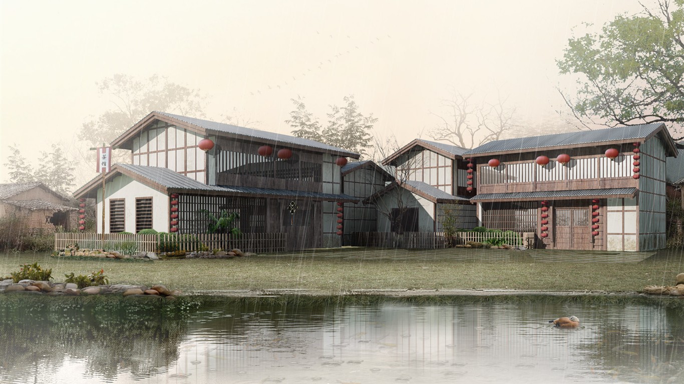 Vliv krajiny na plochu HD architektury #3 - 1366x768
