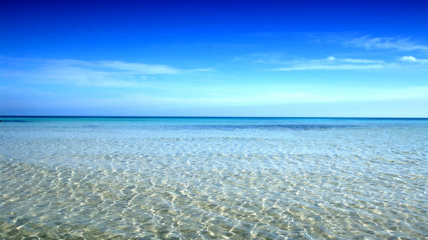 아름다운 해변의 풍경의 HD 배경 화면 #8 - 1366x768