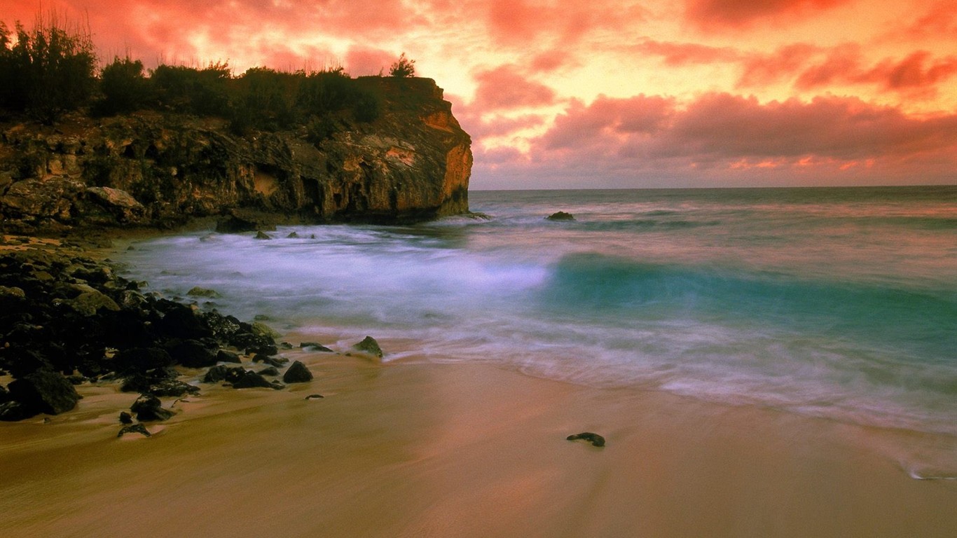 havajské pláži scenérie #7 - 1366x768