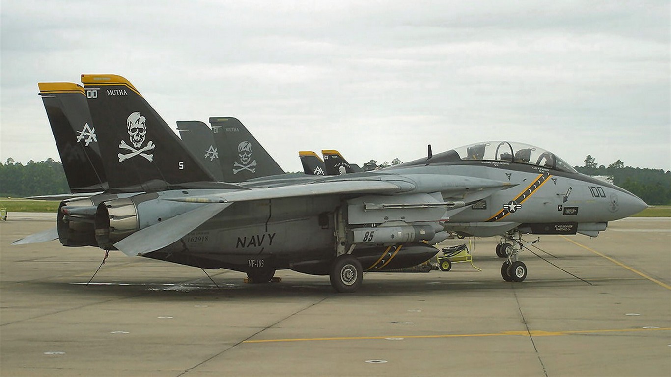 U. S. Navy F14 Tomcat bojovník #15 - 1366x768