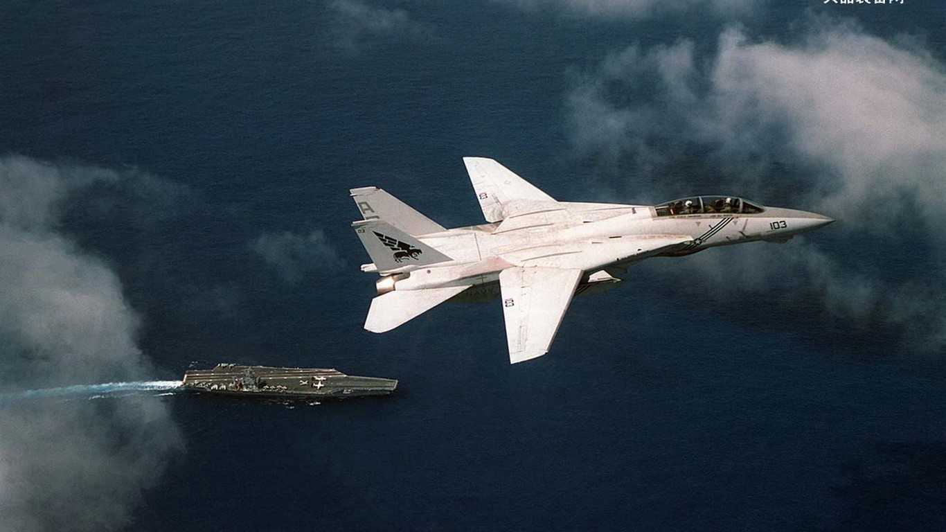 U. S. Navy F14 Tomcat bojovník #22 - 1366x768