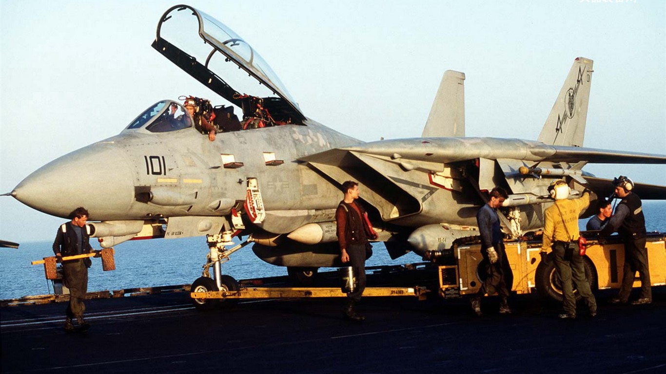 U.S. Navy F14 Tomcat fighter #32 - 1366x768