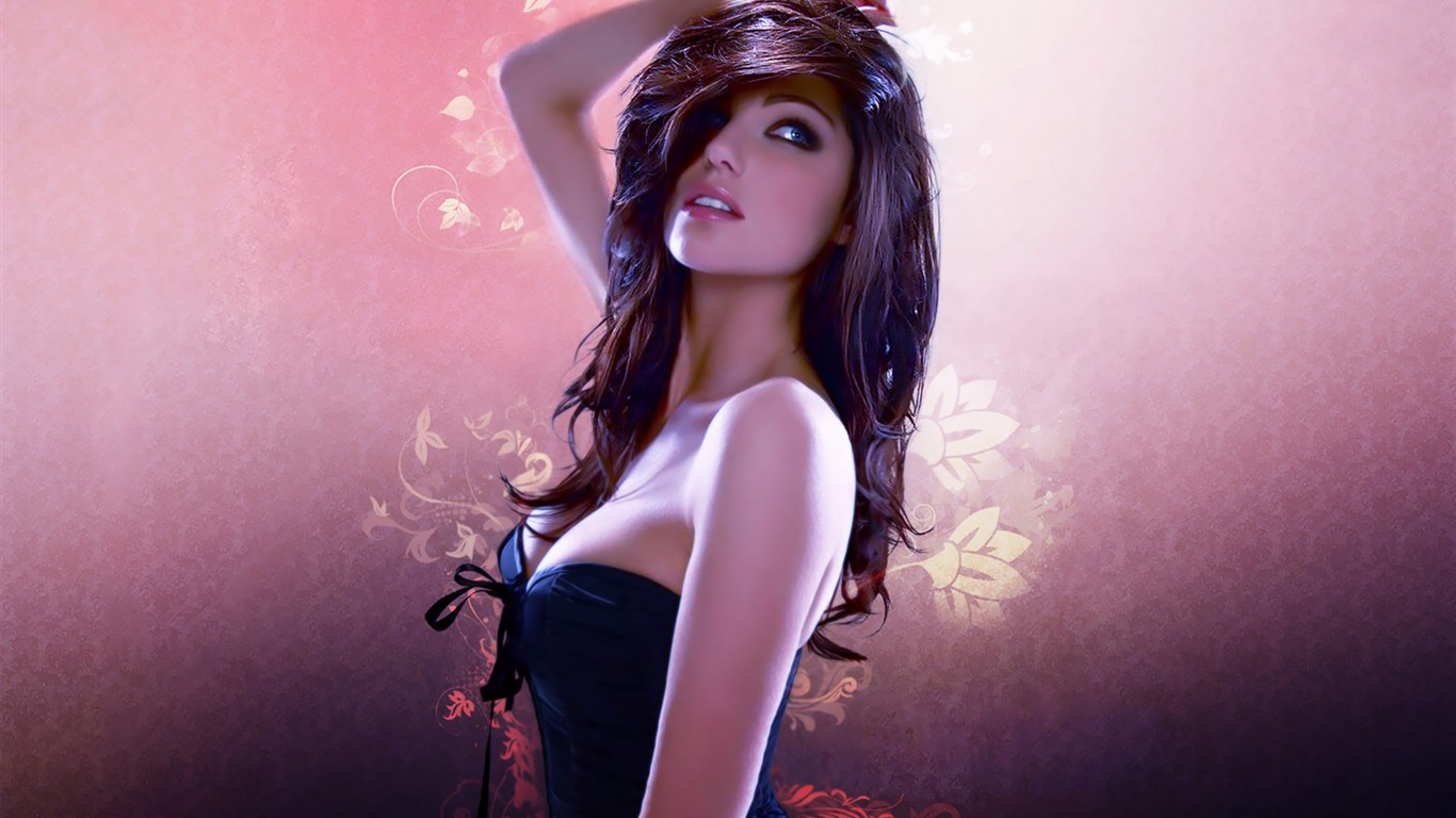 Pretty Beauty美女壁紙 #45 - 1366x768