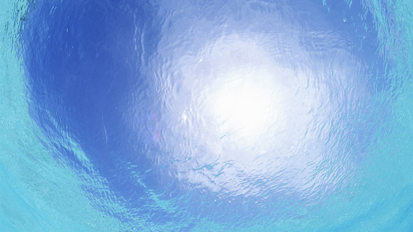 몰디브 물과 푸른 하늘 #16 - 1366x768