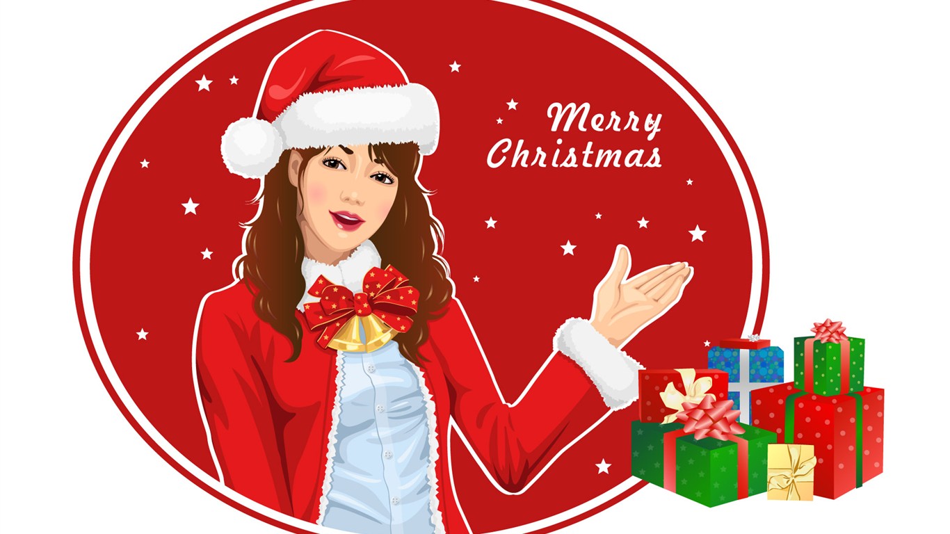 Christmas illustration wallpaper MM #4 - 1366x768