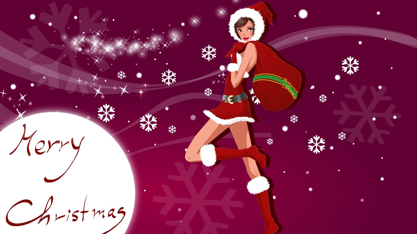 Christmas Wallpaper illustration MM #11 - 1366x768