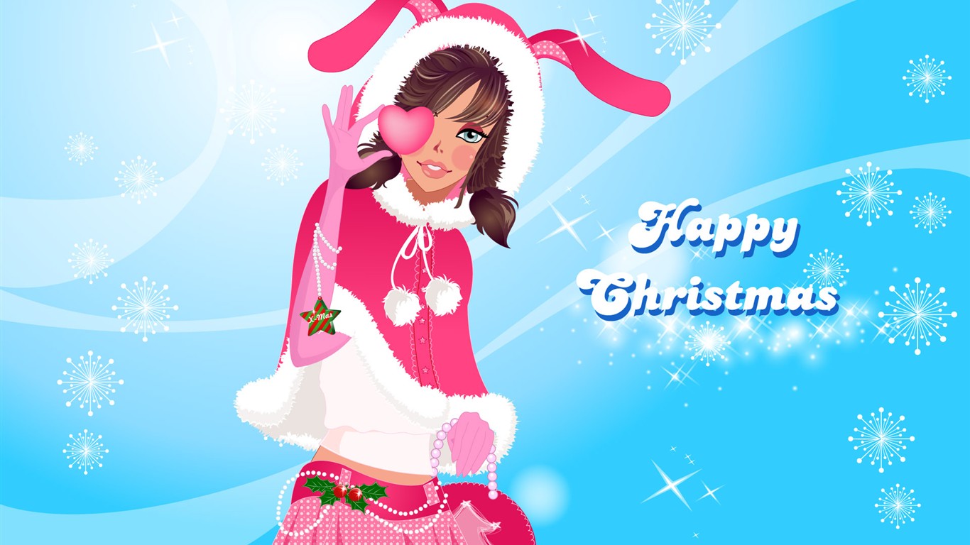 Christmas Wallpaper illustration MM #13 - 1366x768