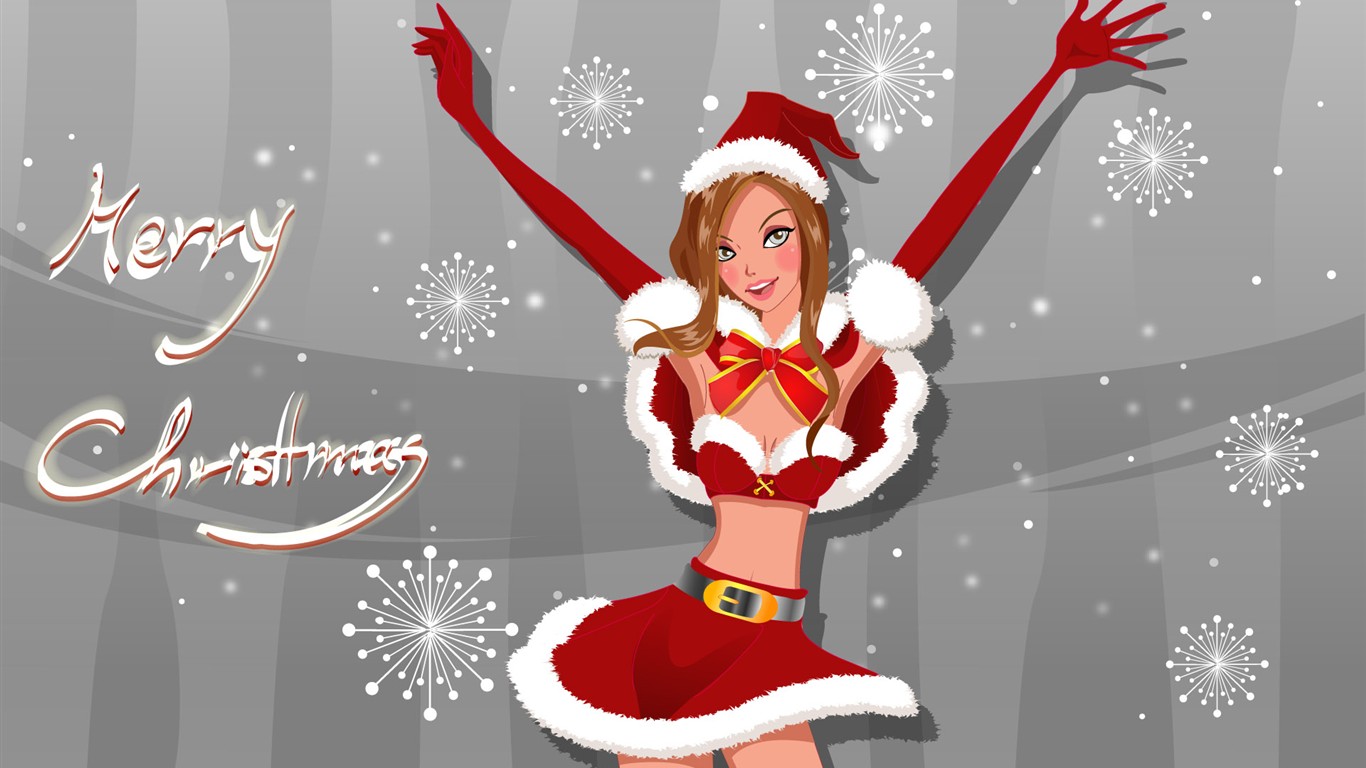 Christmas Wallpaper illustration MM #14 - 1366x768