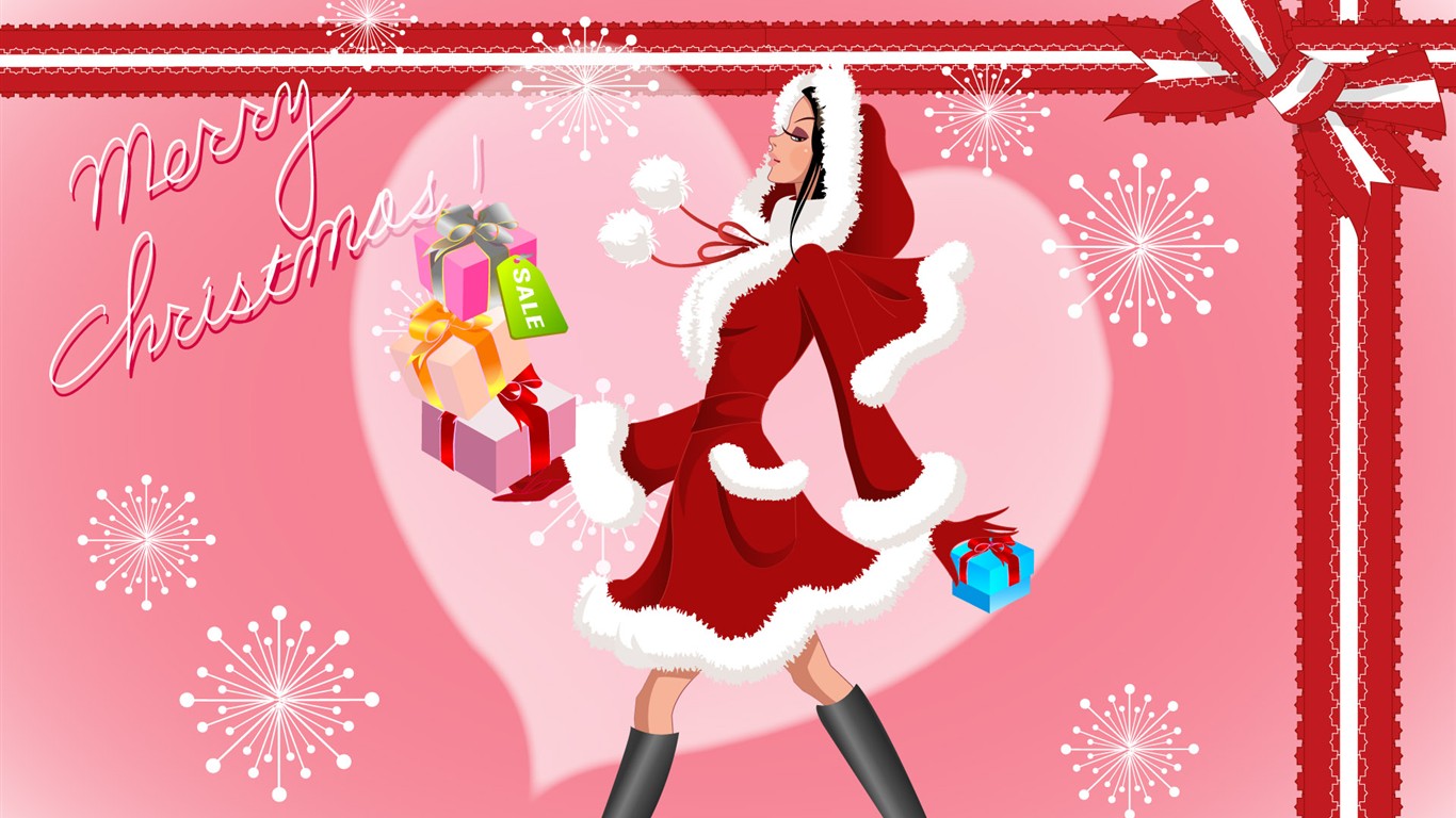 Christmas Wallpaper illustration MM #15 - 1366x768