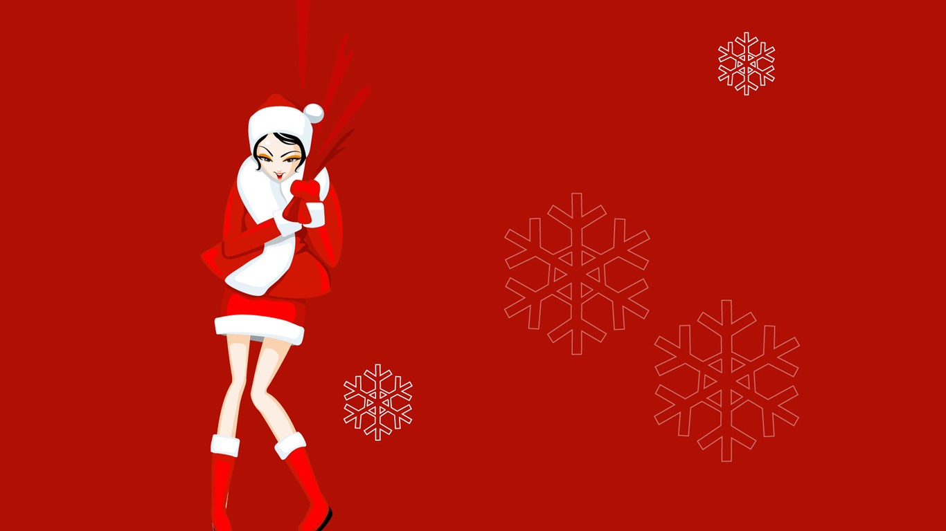 Christmas Wallpaper illustration MM #19 - 1366x768