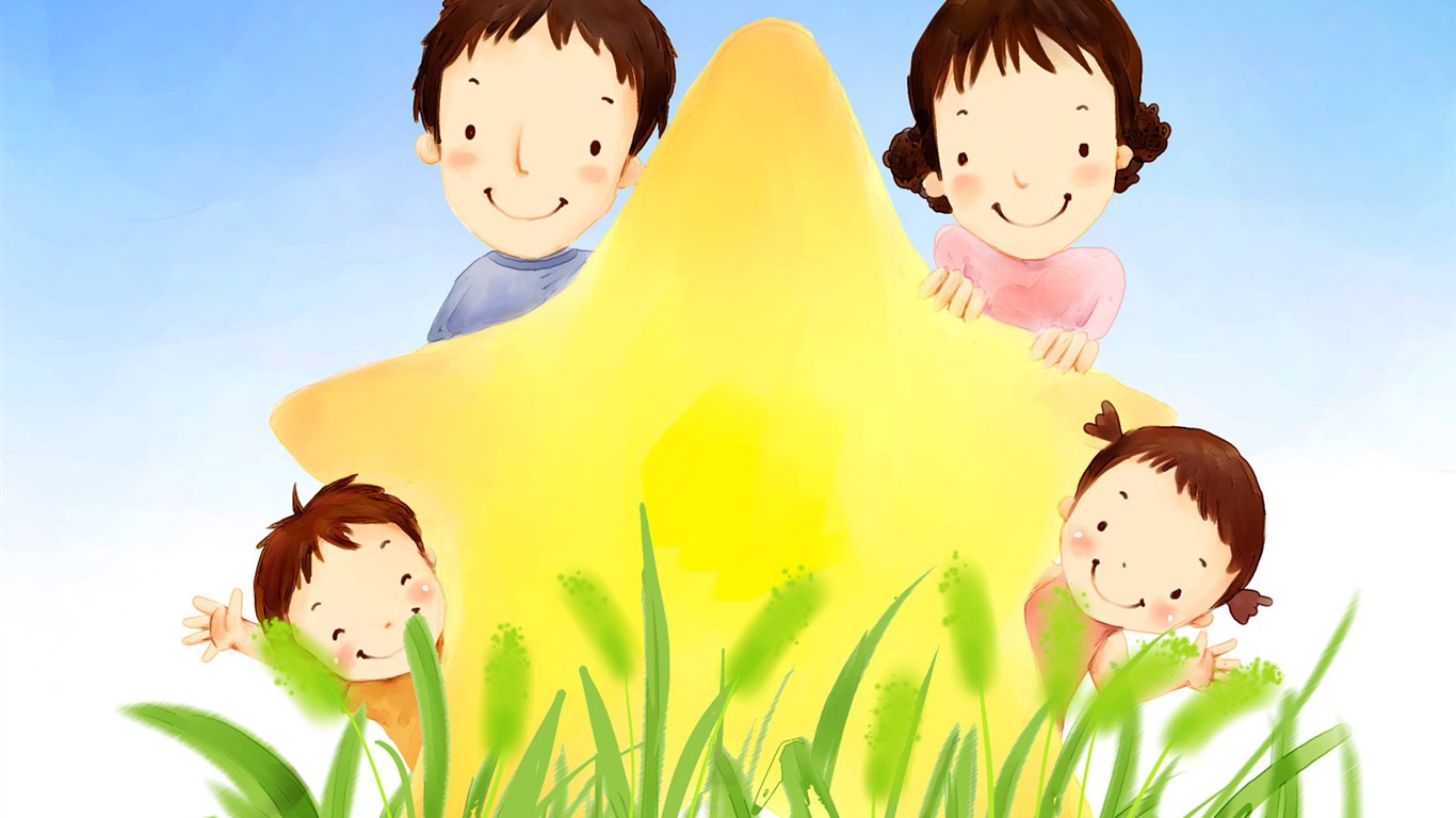 Mother's Day theme of South Korean illustrator wallpaper #5 - 1366x768