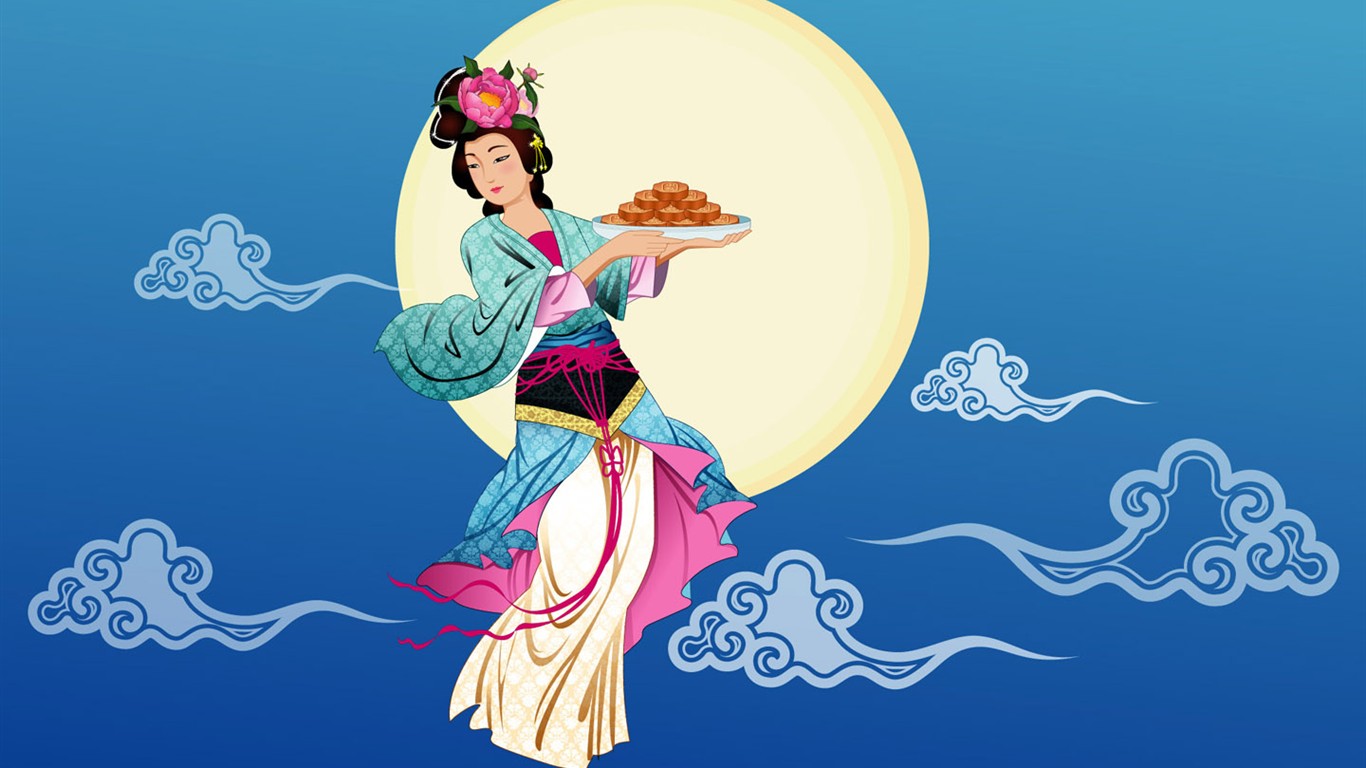 Mid-Autumn Festival Moon beautiful wallpaper #11 - 1366x768