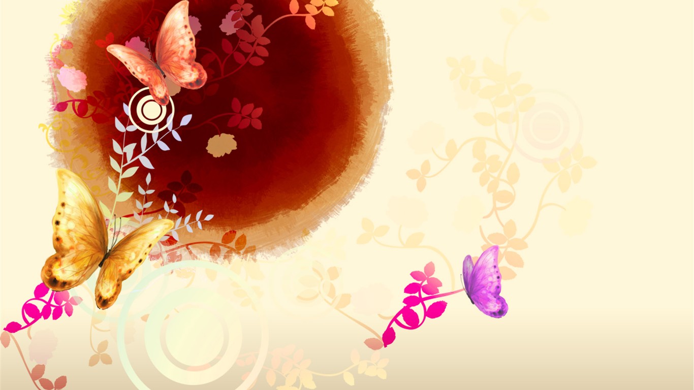 Aura encre colorant wallpaper art #9 - 1366x768