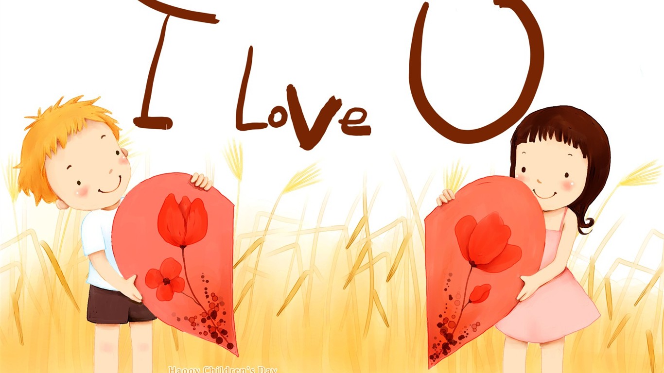 Lovely Children's Day wallpaper illustrator #3 - 1366x768