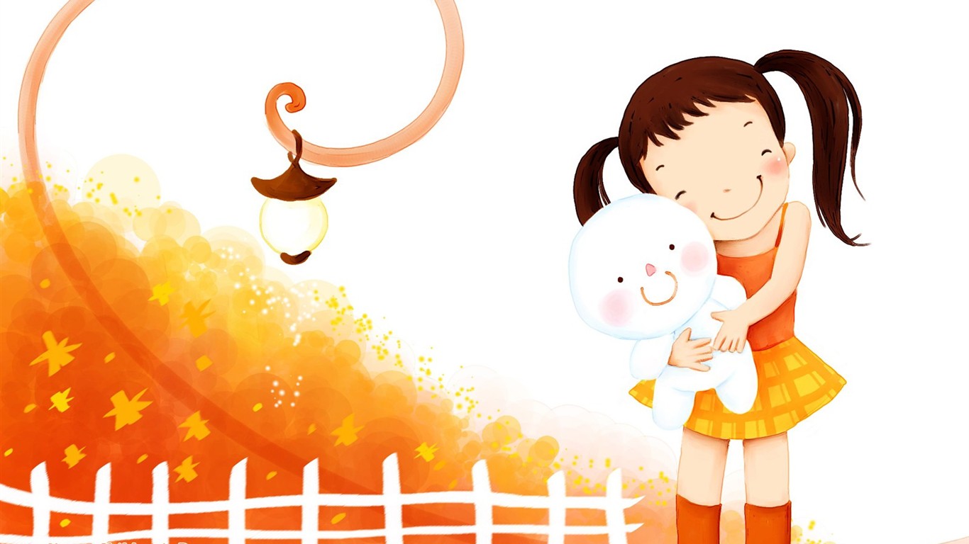 Lovely Children's Day wallpaper illustrator #15 - 1366x768